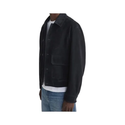 Buttoned Suede Jacket