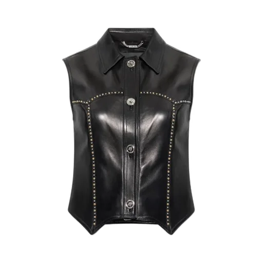 Versace Stud-Embellished Button-Up Gilet