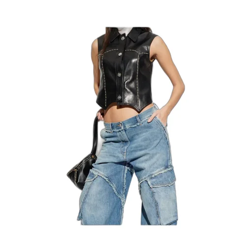 Versace Stud-Embellished Button-Up Gilet