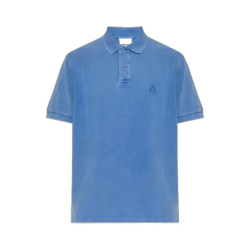 Isabel Marant Afko Logo Embroidered Buttoned Polo Shirt