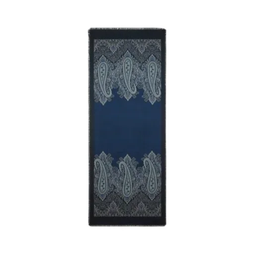 Etro Paisley And Check Motif Scarf