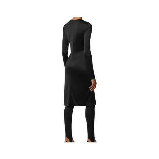 Versace V-Neck Long-Sleeved Draped Dress