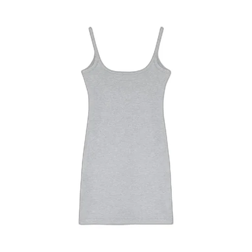 Versace Logo Embroidered Ribbed Mini Dress