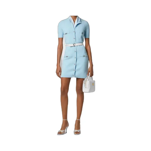 Versace Crewneck Knitted Shirt Dress