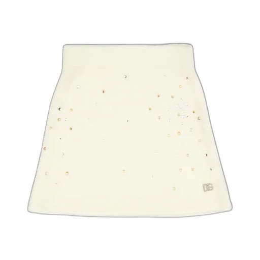 Dolce & Gabbana Kids Embellished Knitted Mini Skirt