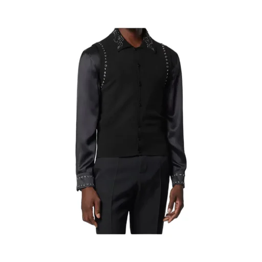 Versace Embellished Sleeveless Knitted Top