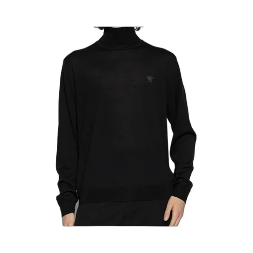 Versace Medusa Embroidered Turtleneck Jumper