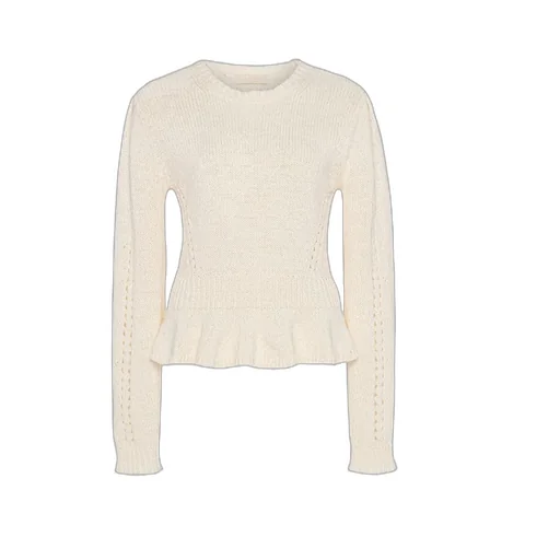Peplum Puff-Sleeve Sweater