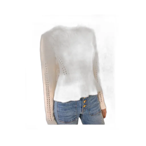 Peplum Puff-Sleeve Sweater