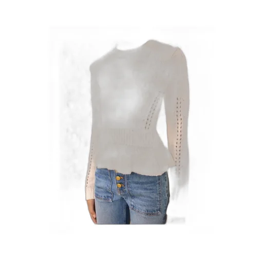Peplum Puff-Sleeve Sweater