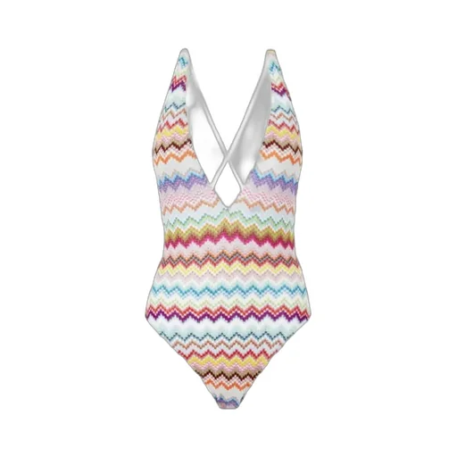 Missoni Pixel-Effect Zigzag Pattern One-Piece Swimsuit