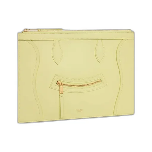 Medium Pouch In Glossy Calfskin
