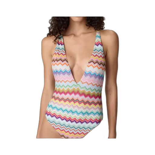 Missoni Pixel-Effect Zigzag Pattern One-Piece Swimsuit