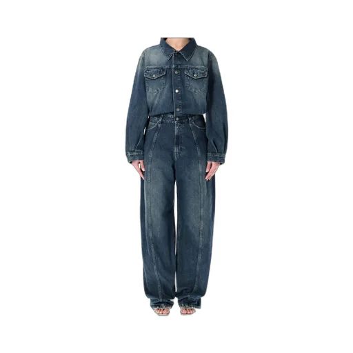 Haikure Denim Long-Sleeved Jumpsuit