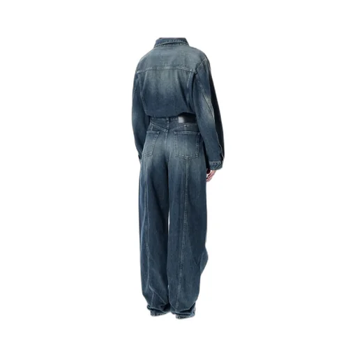 Haikure Denim Long-Sleeved Jumpsuit