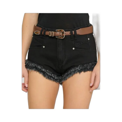 Eneidala Frayed-Hem Denim Short