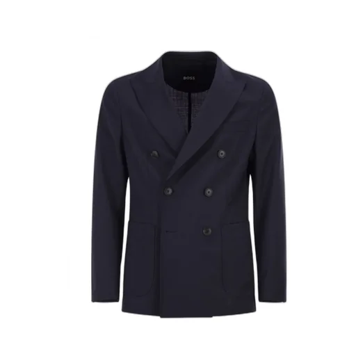 Boss Hugo Boss Double-Breasted Long-Sleeved Jacket