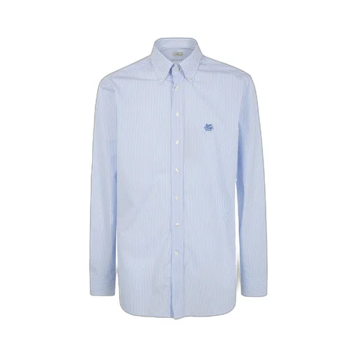 Striped-Pattern Logo-Detail Shirt