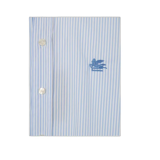 Striped-Pattern Logo-Detail Shirt