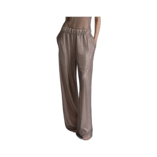 Alberta Ferretti Wide-Leg Embellished Net Trousers