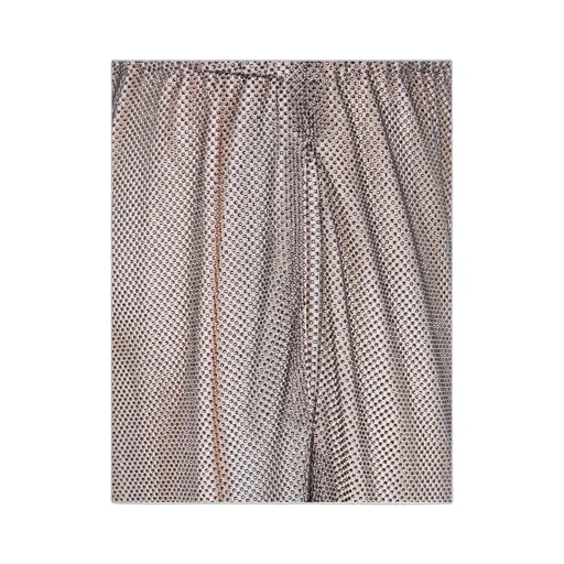 Alberta Ferretti Wide-Leg Embellished Net Trousers