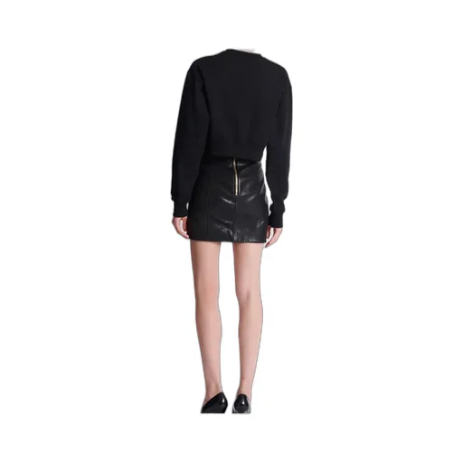 Balmain Logo Printed Cropped Sweatshirt