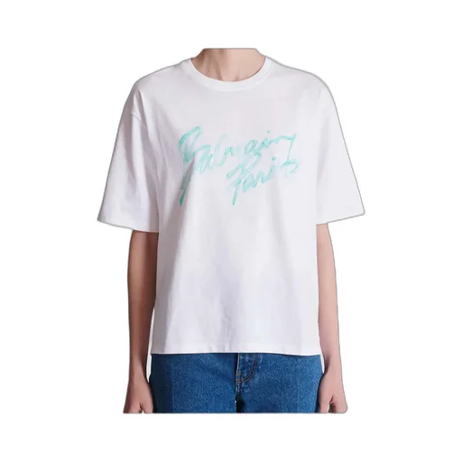 Balmain Logo Brush Print Boxy T-Shirt