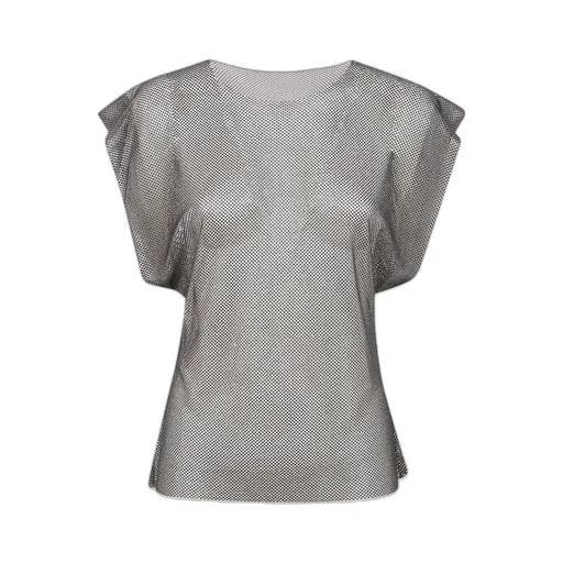 Alberta Ferretti Embellished Net T-Shirt