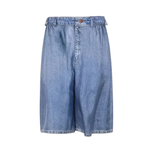 Denim Shorts With Belt Loops