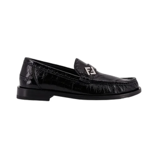 Fendi Ff Plaque Slip-On Loafers