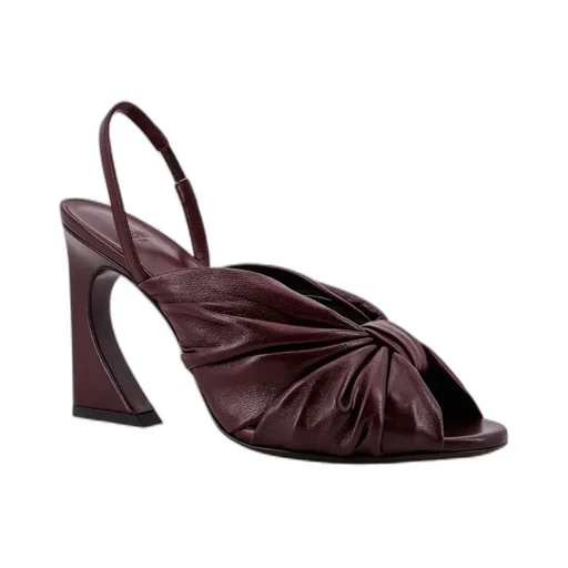 Fendi Gathered Detail Slingback Sandals
