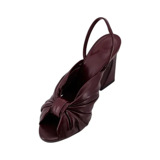 Fendi Gathered Detail Slingback Sandals