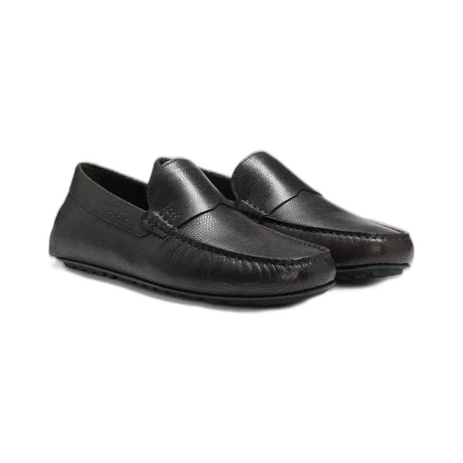 Printed-Leather Loafers