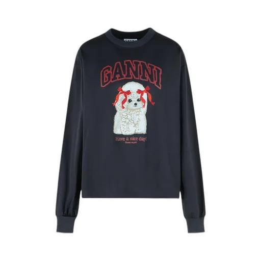Ganni Poodle Long-Sleeved Sweatshirt