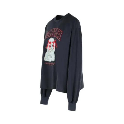 Ganni Poodle Long-Sleeved Sweatshirt