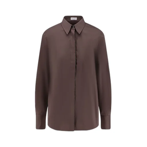 Brunello Cucinelli Straight-Point Collared Buttoned Shirt