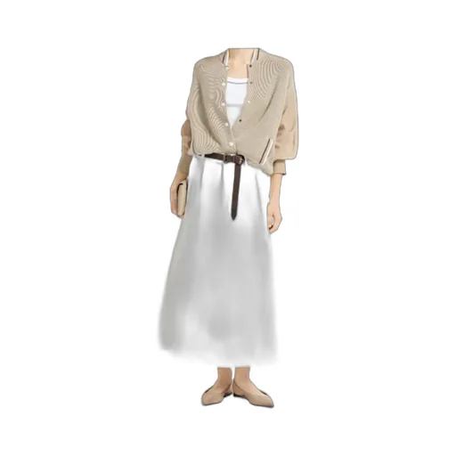 Brunello Cucinelli Monili Detailed A-Line Midi Skirt
