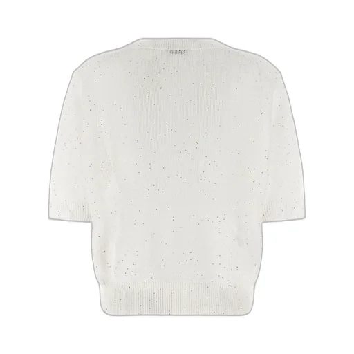 Brunello Cucinelli Sequined Short-Sleeve Jumper