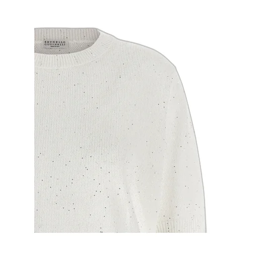 Brunello Cucinelli Sequined Short-Sleeve Jumper