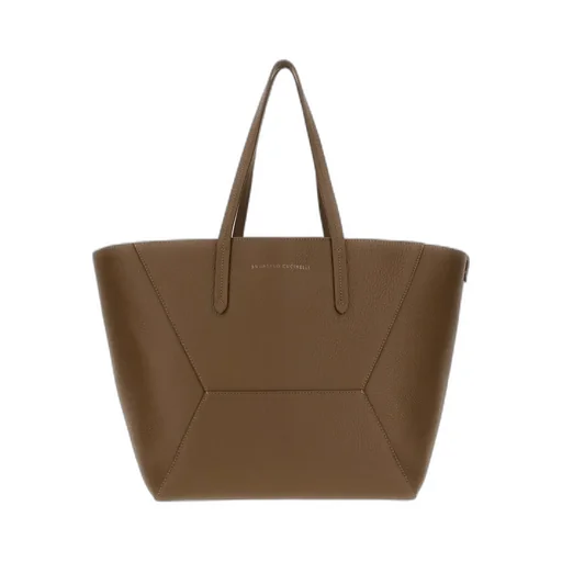 Brunello Cucinelli Stitch Detailed Tote Bag