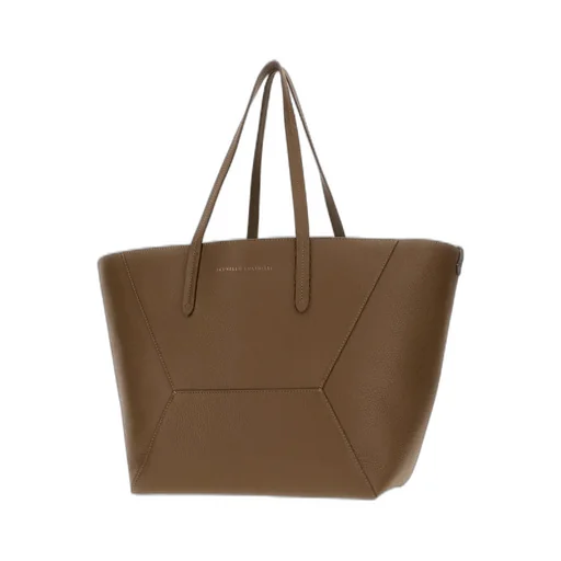 Brunello Cucinelli Stitch Detailed Tote Bag