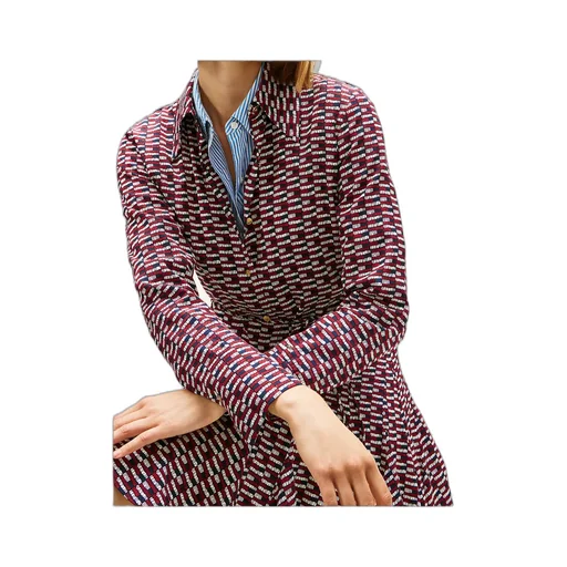 Self-Belted Slim-Fit Mini Shirt Dress