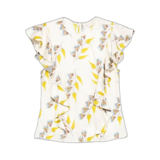 Ruffled Print Cover-Up