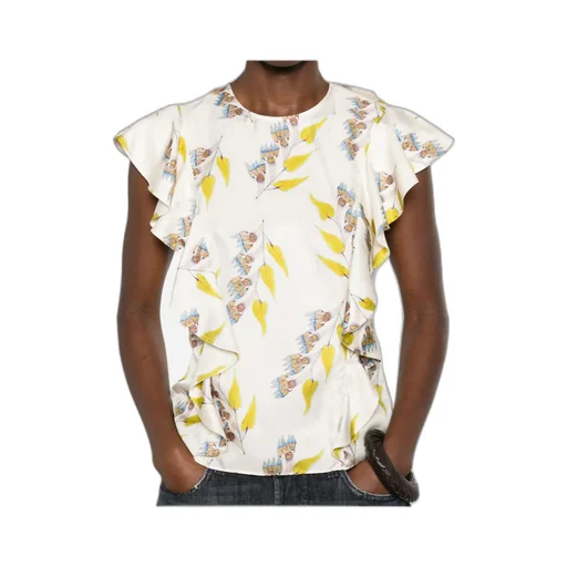 Ruffled Print Cover-Up