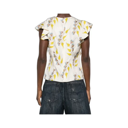 Ruffled Print Cover-Up