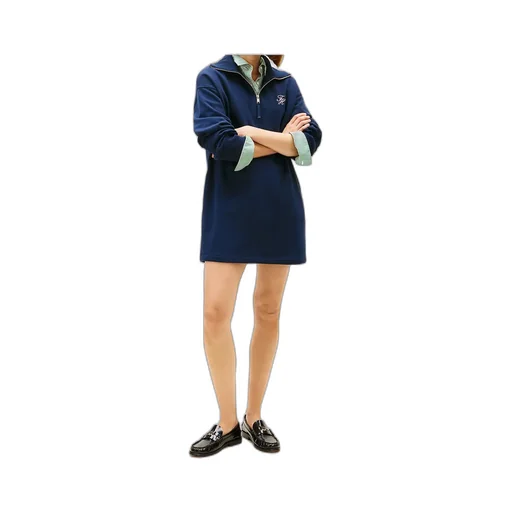 Zip-Up Logo-Detail Mini Dress