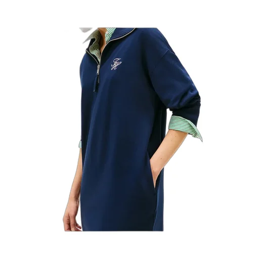 Zip-Up Logo-Detail Mini Dress