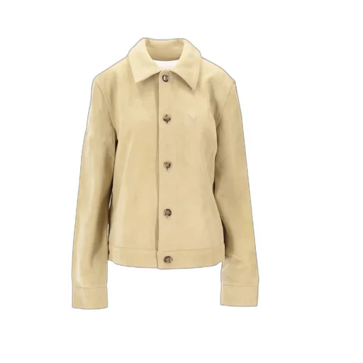 Long-Sleeved Leather Jacket