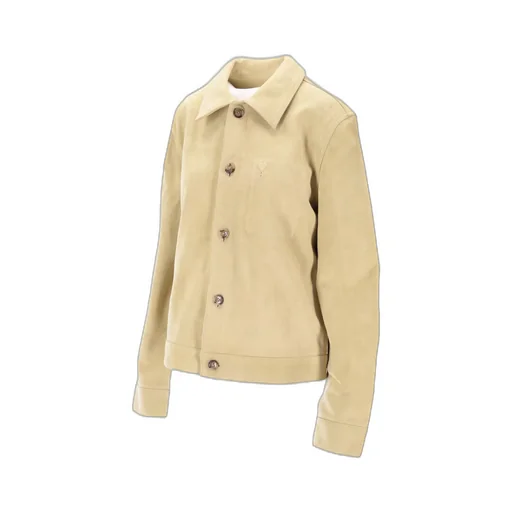 Long-Sleeved Leather Jacket