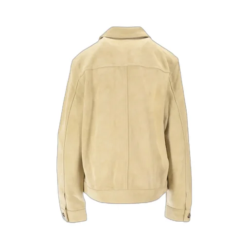 Long-Sleeved Leather Jacket